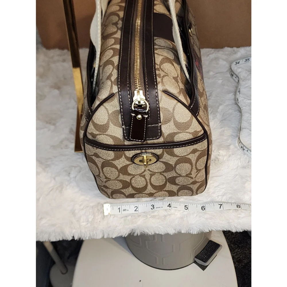 Coach Signature Canvas Satchel in Khaki/Brown
